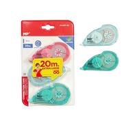 MP 3 rotoli di correttore per mouse, 20 m x 5 mm, correttore preciso e istantaneo, per ufficio, casa o scuola, compatto
