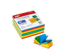 MP Blocco note con stecca 9 x 9 cm incl. Blocco di 400 fogli PEFC carta in 5 colori