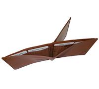 MP by Carraro Portafoglio Sottilissimo Senza Portamonete in Vera pelle Di Vitello Alta Qualita' (Marrone)