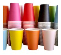 MP ECO SOLUTION Mecup Bicchieri in Carta Colorati 200ml - 500 Pezzi - Biodegradabili - Colori Assortiti - Monouso per Feste, Eventi, Hotel