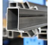 MP Metalli Ferro tubolare sagomato a "L" per serramenti grande 44x50 mm. Spessore 1,5 mm. - Misura 3 mt / 3000 mm - Made in Italy