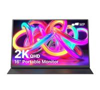 MP Mobile Pixels - Monitor portatile pieghevole da 16" 2,5 K, USB-C/HDMI, plug and play, monitor da viaggio per laptop, estensore per schermo portatile, compatibile con macOS/Windows/Android/Switch