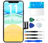 MP+ Schermo di ricambio per iPhone 11 Pro Max, schermo LCD Full HD da 6,5 pollici, schermo touch digitizer con Face ID True Tone, adesivo impermeabile e pellicola protettiva per display con kit di