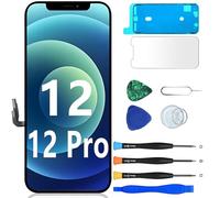 MP+ Schermo sostitutivo per iPhone 12/12 Pro, [Full HD] Display LCD Retina Display Digitizer Assembly con kit di strumenti di riparazione, nastro impermeabile e pellicola protettiva per lo schermo