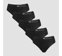 MP Women's Mid Rise Bikini Brief (5 Pack) - Black - XL