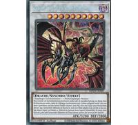 MP23-DE187 - Drago alato nero - Secret Rare - Tedesco - 1a edizione - 25th Anniversary Tin: Dueling Heroes Mega Pack - con protezione spedizione MZTCG