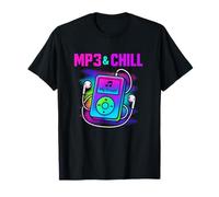 MP3 e Chill Retro Y2K Estetica Musica Arte Maglietta