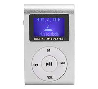 MP3, Mini Lettore Musicale, Lettore Musicale MP3 Portatile, Design Schermo LCD BackClip, Supporto Scheda di Memoria da 32 GB, MP3 Sportivo per Amanti della Musica (SILVER)