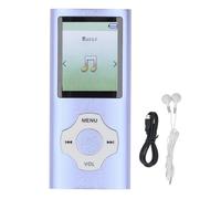 MP3 MP4 Player, 1.8in Color Screen Portable Music Player with Electronic Book Voice Record, 128gb Expandable Video Music Player, Hifi Music Supports Txt Format, Voice Recorder (Blu Viola)