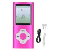 MP3 MP4 Player, 1.8in Color Screen Portable Music Player with Electronic Book Voice Record, 128gb Expandable Video Music Player, Hifi Music Supports Txt Format, Voice Recorder (Viola rosato)