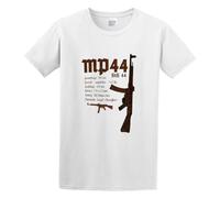 Mp44 Landser Deutsches Reich Ruhm Ehre Ww2 Soldaten Sturmgewehr Fashion Casual Round Neck T Shirt White 3XL