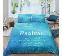 MPASHJHCV Stampa 3D Bible verse Fodera per copriletto Microfibra Biancheria per letto Con federa Squisito Copertura per letto Lussuoso per famiglie vicine amici Super king（260x220cm）