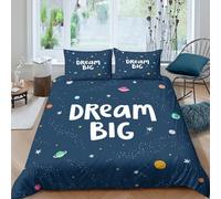 MPASHJHCV Stampa 3D Dream Big Fodera per copriletto Microfibra Biancheria per letto Con federa Prezioso Cartoon Space Design Copertura per letto Bello per famiglie nonni amici Super king（260x220cm）