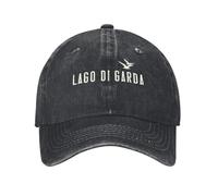 MPBGAOGP Cappello da Baseball Uomo,Lago di Garda Vacanza Italia Demin Trucker Cappello Traspirante Design Caps da Uomo Berretto da Baseball,Regali per colleghi di Lavoro