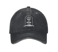 MPBGAOGP Cappello da Baseball Uomo,Speranze E Sogni Tomba Pietra Umorismo Oscuro Demin cap Traspirante Design Cappellino da Baseball da Donna,Regali per colleghi di Lavoro
