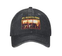 MPBGAOGP Cappello da Baseball Uomo,St. Elmo's Fire Band Print Demin cap Durevole per Tutte Le Stagioni Caps Uomo Donna Berretto da Baseball,Regali per colleghi di Lavoro