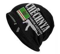 MPBGAOGP Personalizzato Cecenia Fighter Skullies Berretti Berretti Uomo Donna Unisex Streetwear Inverno Caldo Cappello A Maglia Adulto Bandiera Cecena Bonnet Cappelli