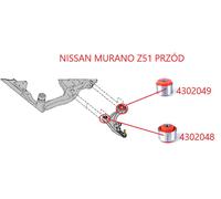 MPBS 4302049-00/80SHA Supporto, Braccio oscillante per NISSAN
