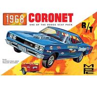 MPC 1968 Dodge Coronet Hardtop w/Trailer 1:25 Scala Model Kit