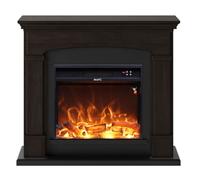 Mpc Camino Siena Caminetto Da Terra Con Bruciatore Da 1500w Reale Effetto Fiamma Led Wenge - CAMINO-SIENA-WENGE