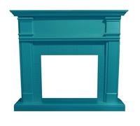Mpc Cornice Camino Caldera Turchese Blu Turchese Cornice Caminetti Caldera Blu Turchese Per Inserto Elettrico Caminetto Vulcano o Bruciatore Esistente Design Classico Senza Tempo In Legno Mdf