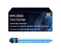 MPC3003 Cartucce toner compatibile Per Ricoh, con chip | Sostituzione della cartuccia toner MPC3003 for stampante MPC3003 MPC3004 MPC3004ex MPC3503 MPC3504(Cyan)