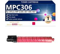 MPC603 Cartuccia Toner di Ricambio con Chip per Ricoh Aficio MP C306 MP C307 MP C406 MP C407 Stampante, 17000 Pagine,Magenta-1 pack
