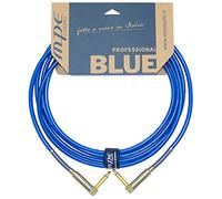 MPE Cavo professionale Made in Italy 1mt per chitarra basso Made in Italy due connettori jack D. 6,3mm pipa angolo 90° per strumenti e pedali effetto MOD: PL400T-1 metro