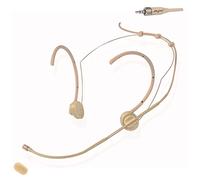 MPE - Microfono ad archetto Per Sennheiser Jack 3,5mm STEREO color carne pelle rosa beige professionale a condensatore omnidirezionale ricambio per radiomicrofoni mod: HD20CS (Carne/Pelle)