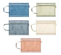 MPEIPILA Custodia Libro 5 PCS, Custodia per Libro con Cerniera, Custodia Protettiva Libri, Custodia Proteggi Libri con Maniglietta, Custodia Libri da Viaggio, Custodia per Libri, Booksleeve Grande