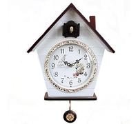 MPENGOZ Orologio da Parete a cucù Moderno e Semplice, Orologio da Parete con Voci di Uccelli Naturali, Orologio da Parete con Decorazione per la casa, Orologi da Parete per sogg