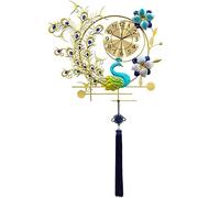 MPENGOZ Orologio da Parete Decorativo Moderno con Pavone, Orologio da Parete Silenzioso Senza ticchettio, Orologio da Parete in Metallo, Orologio da Parete Appeso per Soggiorno,