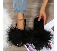 MPINGRTH Ciabatte Donna Donne Slivers Scarpe Invernali Piatti Dolci da Casa Slifori Donna Female Indoor-111-nero-40-41