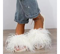 MPINGRTH Ciabatte Donna Donne Slivers Scarpe Invernali Piatti Dolci da Casa Slifori Donna Female Indoor-111-bianco-40-41