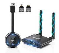 MpioLife 4K/5G HDMI Wireless Trasmettitore e Ricevitore, Supporto VGA&HDMI Doppio Schermo HDMI Senza Fili, Streaming Audio Video Cast da Laptop/TV Box/USBC/Camera/PS a HDTV/Monitor/Proiettore 165FT