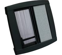 Mpk visionstar m cofano per caravan 400 x 400 mm senza ventilazione permanente nero per spessori del tetto 55-90 mm