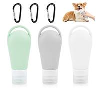 MplehDa Tubi di Alimentazione per Cani 2 Pezzi Tubi Ricaricabili per Cani con Moschettone Biberon da Viaggio in Silicone Accessori Per L'Addestramento Canino Come Ricompensa