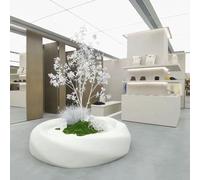 MPLFHSYOS Albero artificiale a forma di campana d'argento, albero decorativo artificiale, decorazione realistica con piante finte, for centro commerciale(6m)