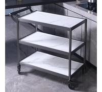 MPLFHSYOS Carrello portautensili mobile in acciaio inossidabile a 2 e 3 livelli con 4 ruote bloccabili, carrello multiuso mobile for garage, officina, magazzino e organizzazione(G)