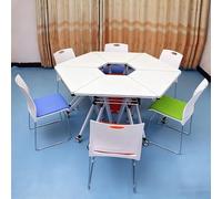 MPLFHSYOS Combinazione di tavolo da conferenza pieghevole e mobile - Scrivania versatile for formazione/classe intelligente/consulenza gruppo(F)