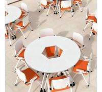 MPLFHSYOS Combinazione di tavolo da conferenza pieghevole e mobile - Scrivania versatile for formazione/classe intelligente/consulenza gruppo(J)