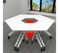 MPLFHSYOS Combinazione di tavolo da conferenza pieghevole e mobile - Scrivania versatile for formazione/classe intelligente/consulenza gruppo(E)