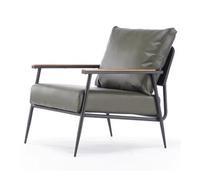 MPLFHSYOS Comode poltrone imbottite in pelle/cotone lino/tessuto tecnico/lana d'agnello, sedia con accento singolo con gambe in metallo, for mobili da soggiorno(D)