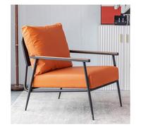 MPLFHSYOS Comode poltrone imbottite in pelle/cotone lino/tessuto tecnico/lana d'agnello, sedia con accento singolo con gambe in metallo, for mobili da soggiorno(B)