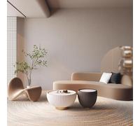 MPLFHSYOS Divani ad arco, divani marroni creativi dalla forma irregolare for negozi di abbigliamento, sedie for reception in uffici e aree relax di hotel(Set 2)