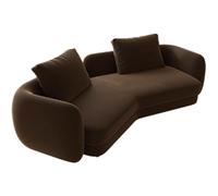 MPLFHSYOS Divani dalla forma irregolare, divani marroni leggeri di lusso e di alta gamma for negozi di abbigliamento, sedie da reception for uffici e hall di hotel e aree di sosta(1.8m)