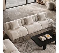 MPLFHSYOS Divano A 3 Posti, Divano Componibile Modulare, Divano A Due Posti, Con Tessuto Sherpa For Soggiorno, Ufficio, Nessuna Installazione(3-person)