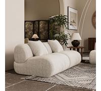 MPLFHSYOS Divano A 3 Posti, Divano Componibile Modulare, Divano A Due Posti, Con Tessuto Sherpa For Soggiorno, Ufficio, Nessuna Installazione(2-person)