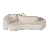 MPLFHSYOS Divano a due lati, divano di design irregolare for ufficio vendite, hall di hotel, reception, area relax, sedia for riunioni e trattative(White,2.4m)