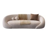 MPLFHSYOS Divano ad arco dalla forma irregolare, divano leggero in velluto di ciniglia for negozio di abbigliamento femminile di lusso, area di sosta, reception e sala trattative(2.4m)